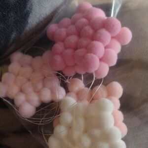 Puffy pink Ornaments